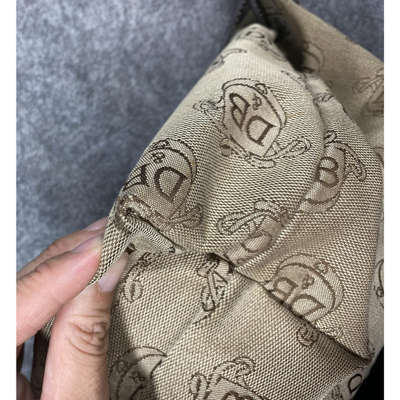 Dooney & Bourke Shoulder Bag Womens Medium Tan Donegal Crest Jacquard Vintage - Picture 15 of 16